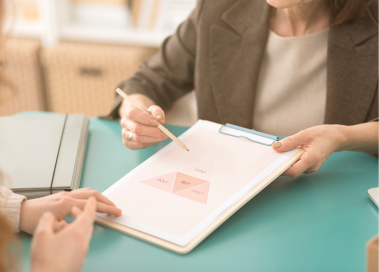 A coach providing support  and guidance during all stages of a client's divorce process.